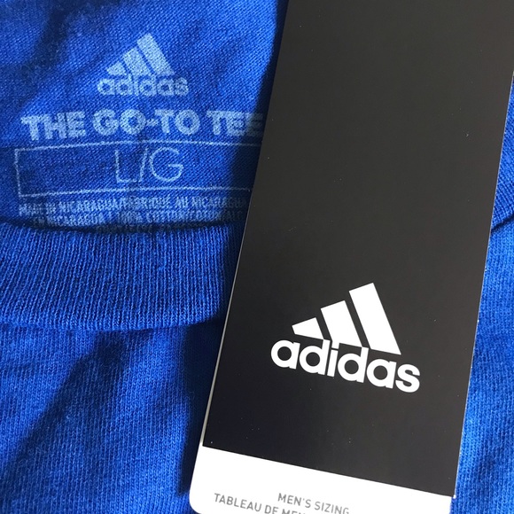 Adidas Men’s Large Blue Shirt New with Tags - Picture 4 of 4